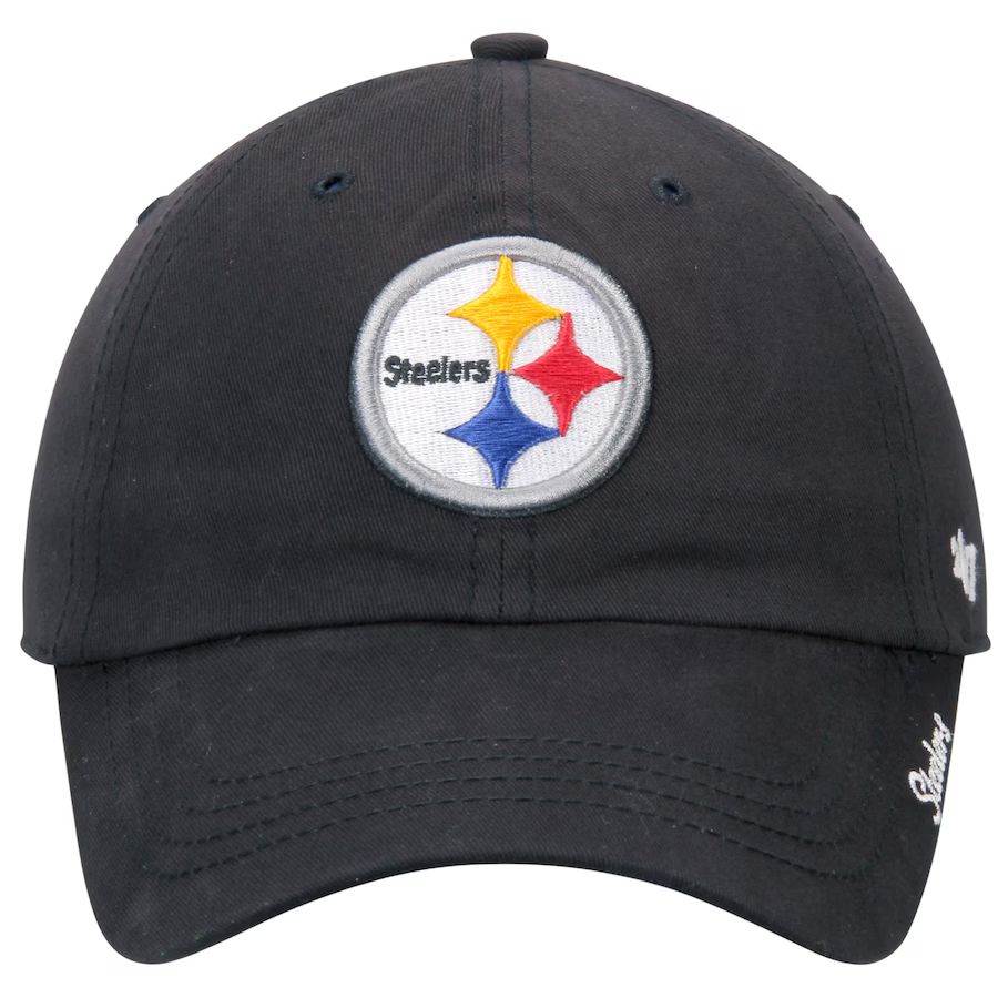 Women's Pittsburgh Steelers '47 Black Miata Clean Up Adjustable Hat | NFL Shop