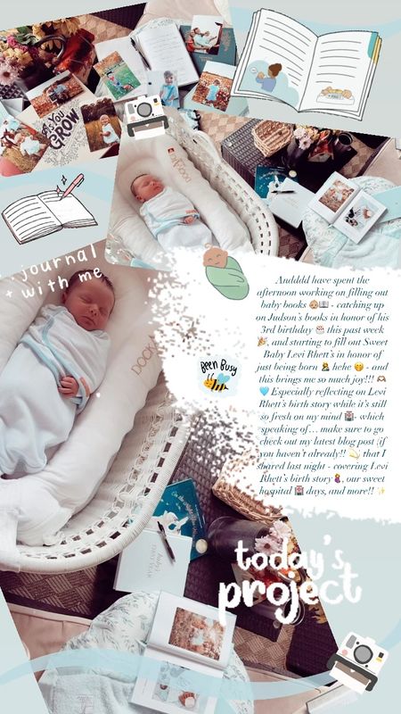 Andddd have spent the afternoon working on filling out baby books 👶🏼📖 - catching up on Judson’s books in honor of his 3rd birthday 🎂 this past week 🎉, and starting to fill out Sweet Baby Levi Rhett’s in honor of just being born 🤱 hehe 🤭 - and this brings me so much joy!!! 🫶🏽🩵 Especially reflecting on Levi Rhett’s birth story while it’s still so fresh on my mind 🏥- which speaking of… make sure to go check out my latest blog post (if you haven’t already!! 💫) that I shared last night - covering Levi Rhett’s birth story🤰, our sweet hospital 🏥 days, and more!! ✨

#LTKBaby #LTKKids #LTKFamily