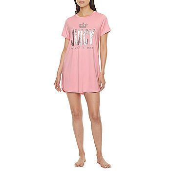 Juicy By Juicy Couture Womens Short Sleeve Crew Neck Nightshirt | JCPenney