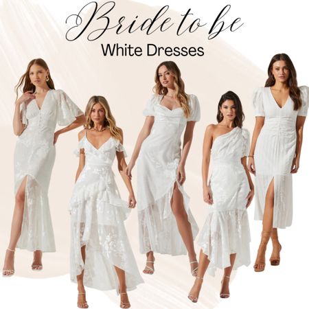 Brides to be white dresses for:
Engagement party
Bridal shower
Rehearsal dinner
After party
Holidays 
Bachelorette party
Honeymoon

#LTKHoliday #LTKstyletip #LTKwedding