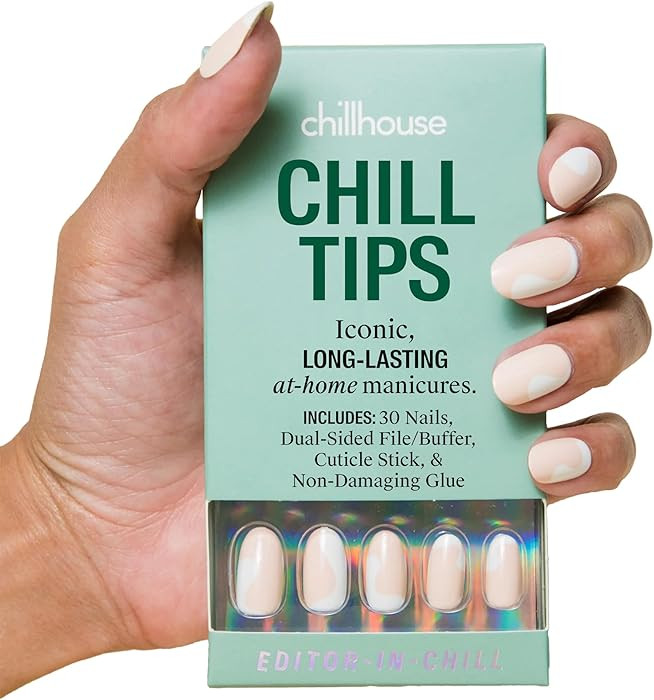 Chillhouse Chill Tips Press on Nails Kit Editor in Chill Oval 24 Nail Shapes & Sizes | Amazon (US)