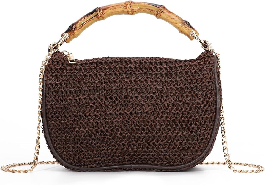GOKTOW Straw Clutch Purses for Women Small Summer Handbag Woven Beach Hobo Tote Bags Vacation Cro... | Amazon (US)