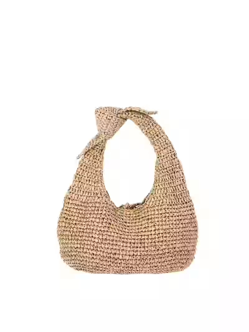 Time and Tru Women's Top Knot Crescent Shoulder Handbag, Natural | Walmart (US)