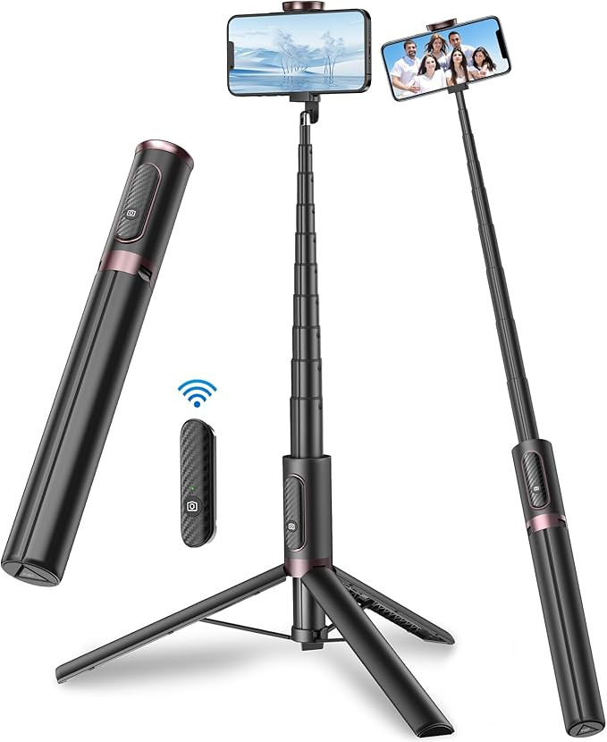 TONEOF 67" Cell Phone Selfie Stick Tripod,Smartphone Stand All-in-1 with Integrated Wireless Remo... | Amazon (US)