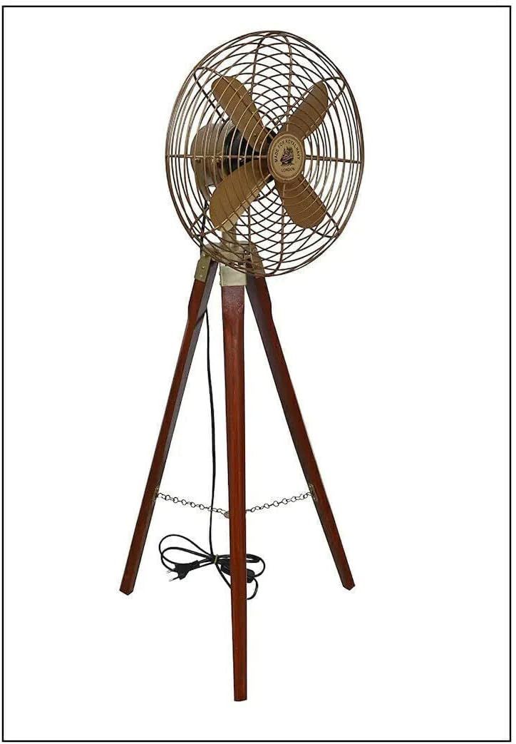 Brass Antique Vintage Style With Floor Tripod Fan For Home | Amazon (US)