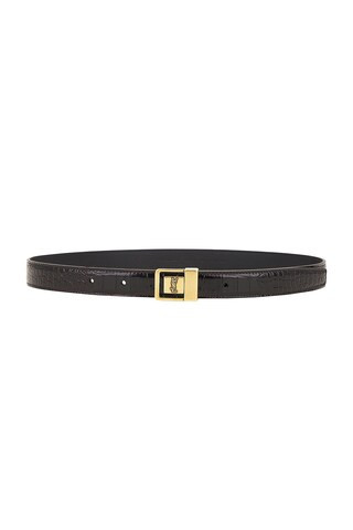 Saint Laurent La 66 Buckle Belt in Chocolate | FWRD 
