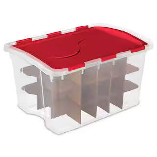 Clear Ornament Storage Box (45-Ornaments) | The Home Depot