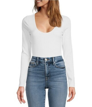 Good American Sculpting Scoop Neck Long Sleeve Bodysuit | Dillard's | Dillard's