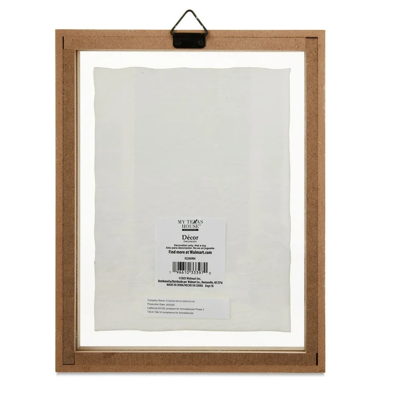 Rustic Door with Wreaths Framed Hanging Christmas Decoration, Brown and White, 8" x 10", by My Te... | Walmart (US)