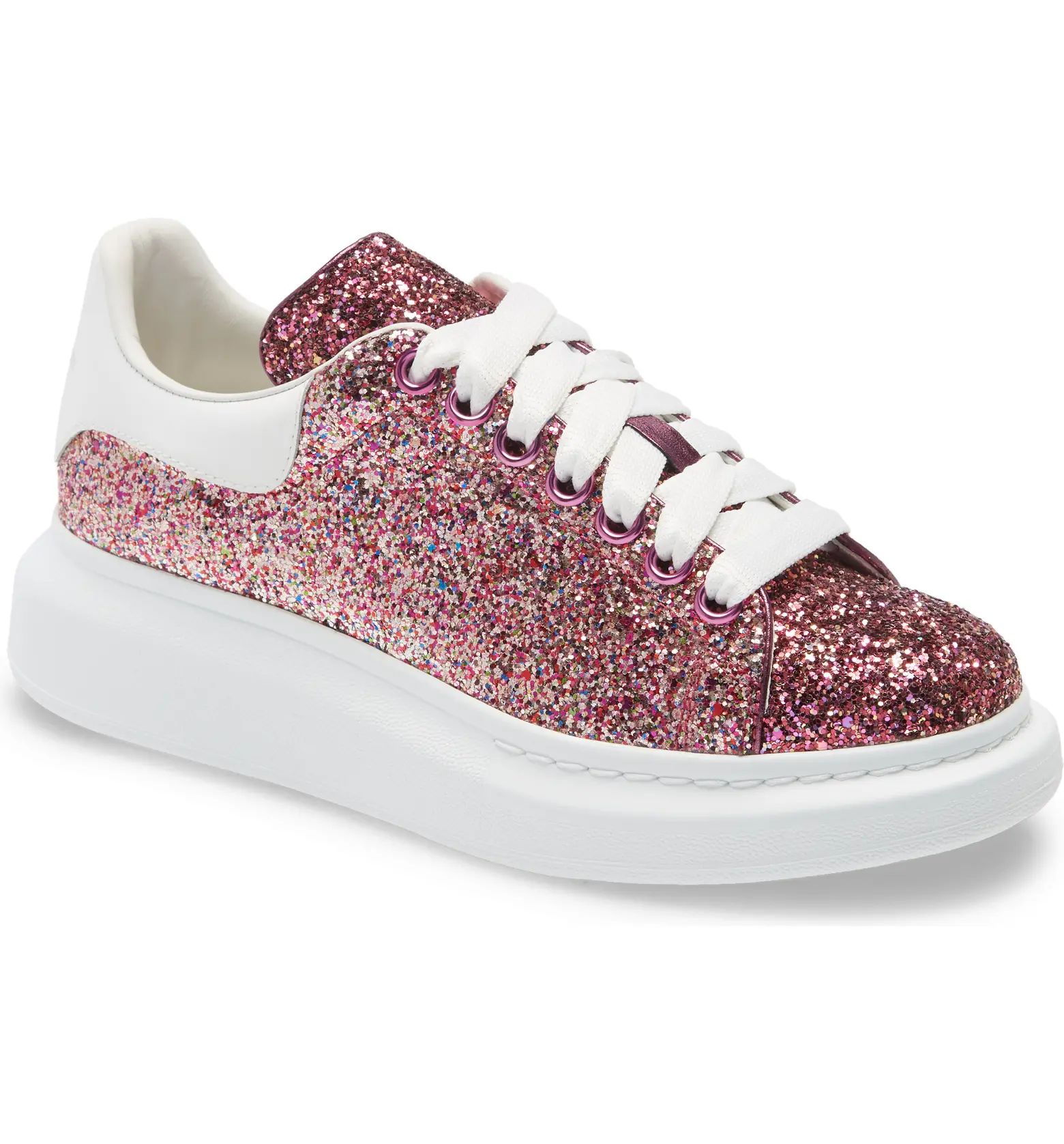 Alexander McQueen Glitter Platform Sneaker | Nordstrom | Nordstrom