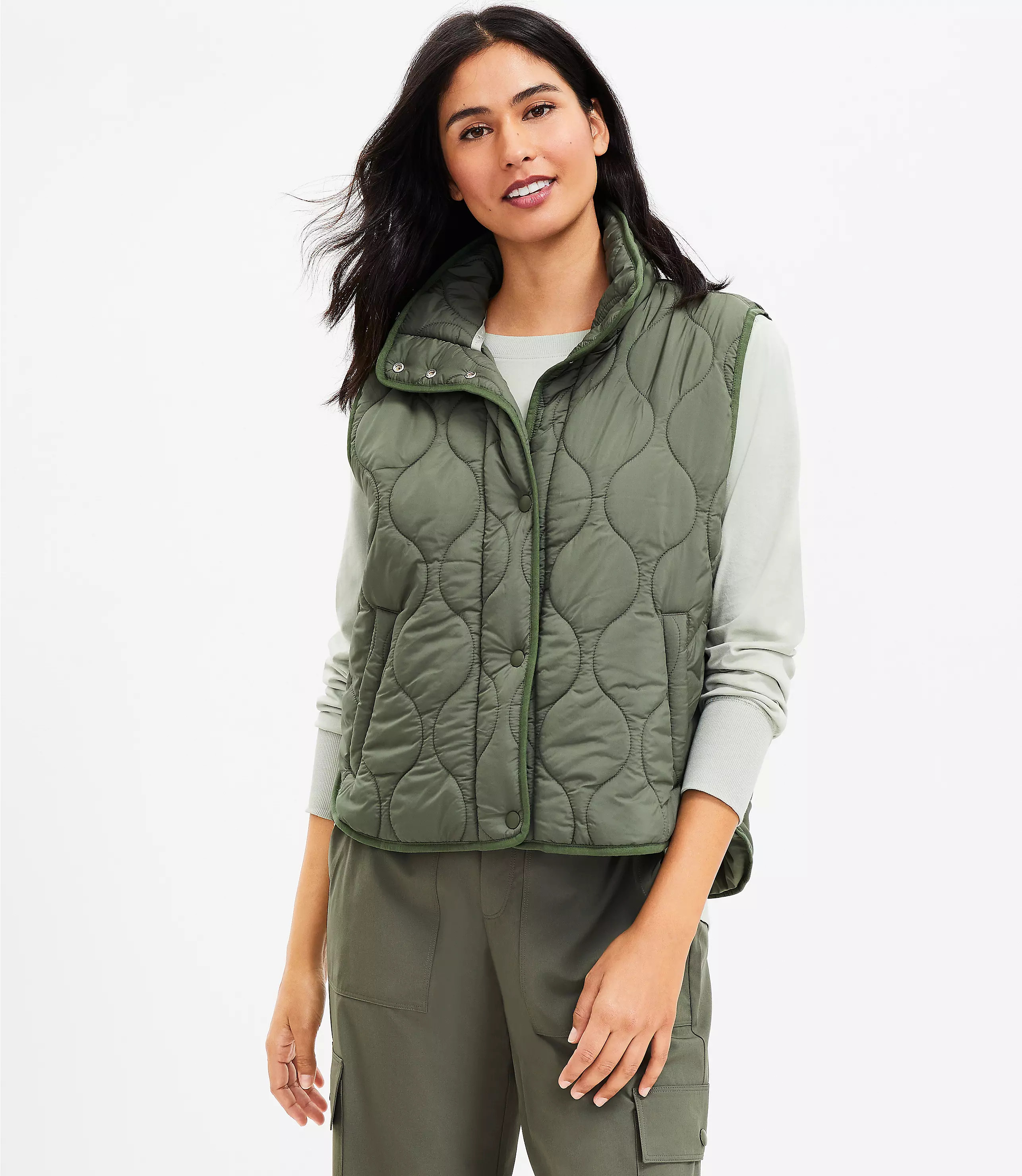 Lou & Grey Quilted Pocket Vest | LOFT