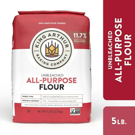 King Arthur Baking Company Non-GMO Project Verified, Certified Kosher Unbleached All Purpose Flour, 5 lb Bag | Walmart (US)