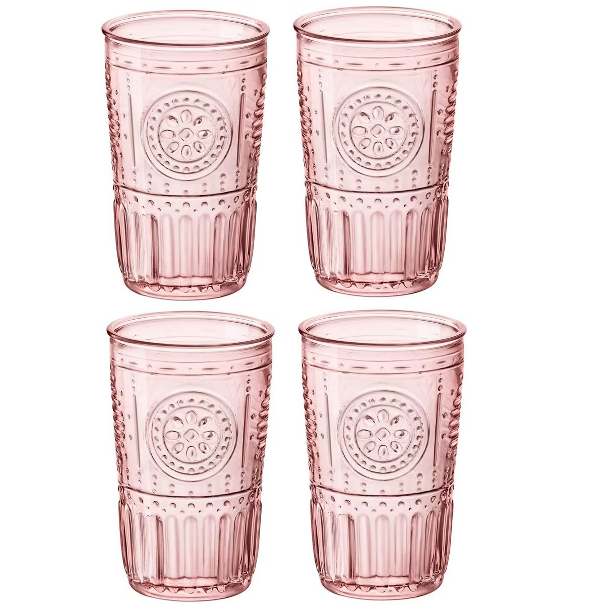 Bormioli Rocco Romantic Cooler 16 Ounce Drinking Glass, 4-Piece | Target