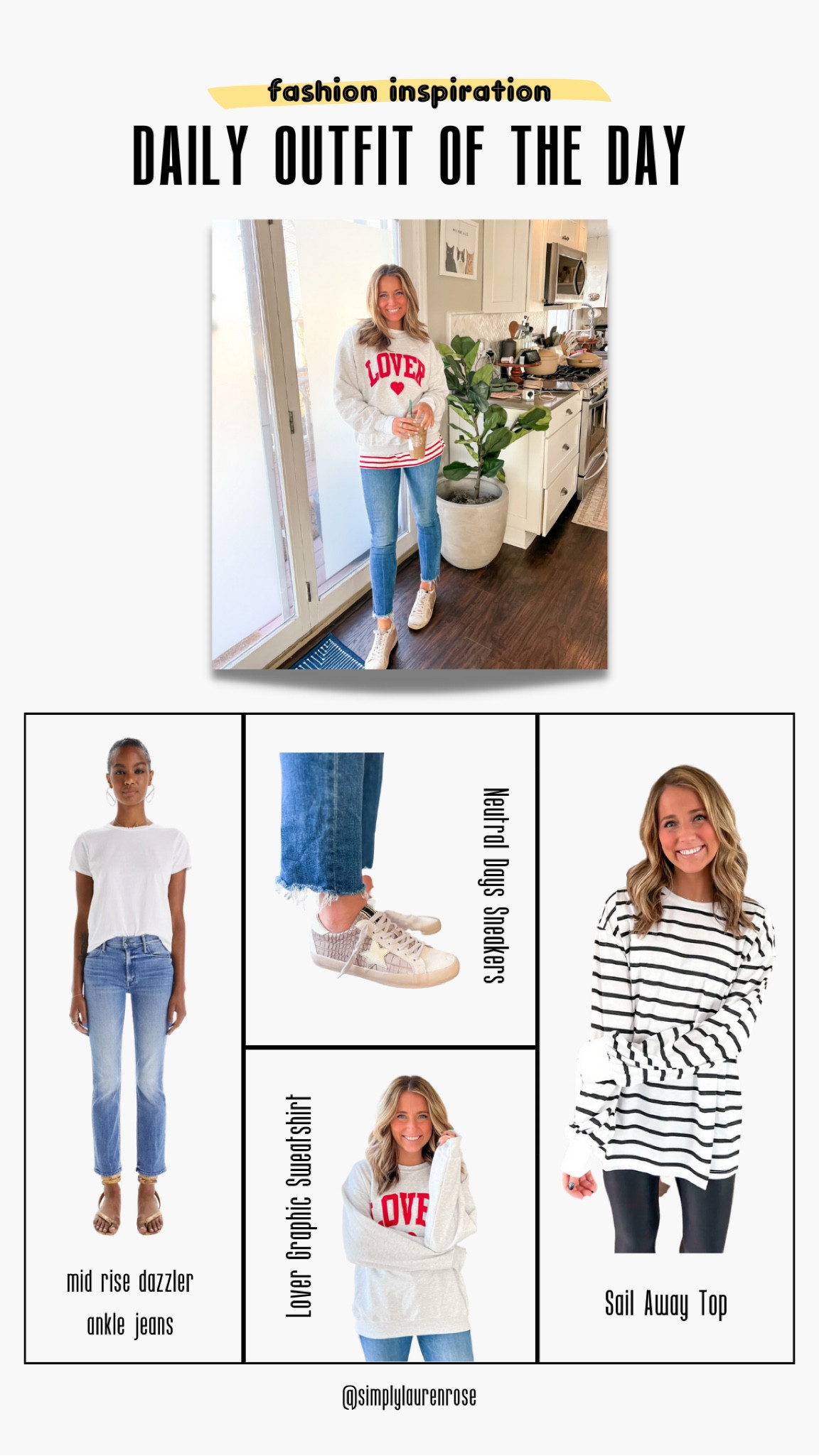 OOTD! (Wearing size large in sweatshirt, size small in tee, size 26 in jeans and tts in sneakers)

28 Coast. Jeans. Sneakers. Long sleeve. Top. Sweater. Winter. Casual.

#LTKstyletip #LTKSeasonal