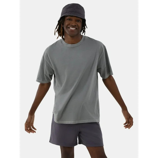 No Boundaries All Gender Cotton Oversize Tee Shirt, Men's Sizes XS-5XL | Walmart (US)
