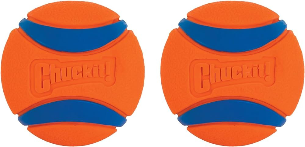 Chuckit! Ultra Ball Dog Toy, Medium (2.5 Inch Diameter) Pack of 2, for breeds 20-60 lbs | Amazon (US)