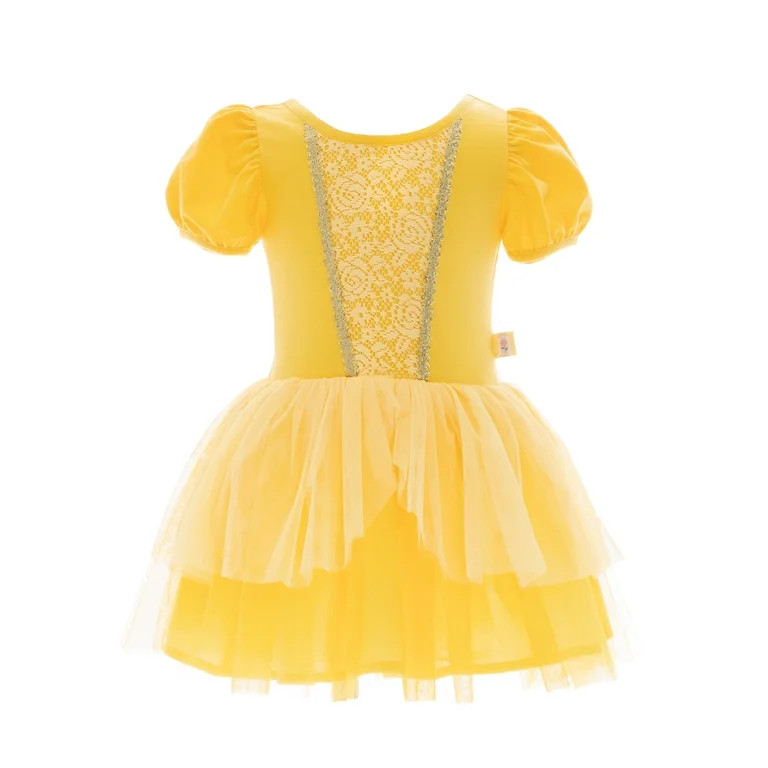 Disney Princess Toddler Girls Beauty and the Beast Belle Cosplay Dress, Sizes 12M-5T | Walmart (US)