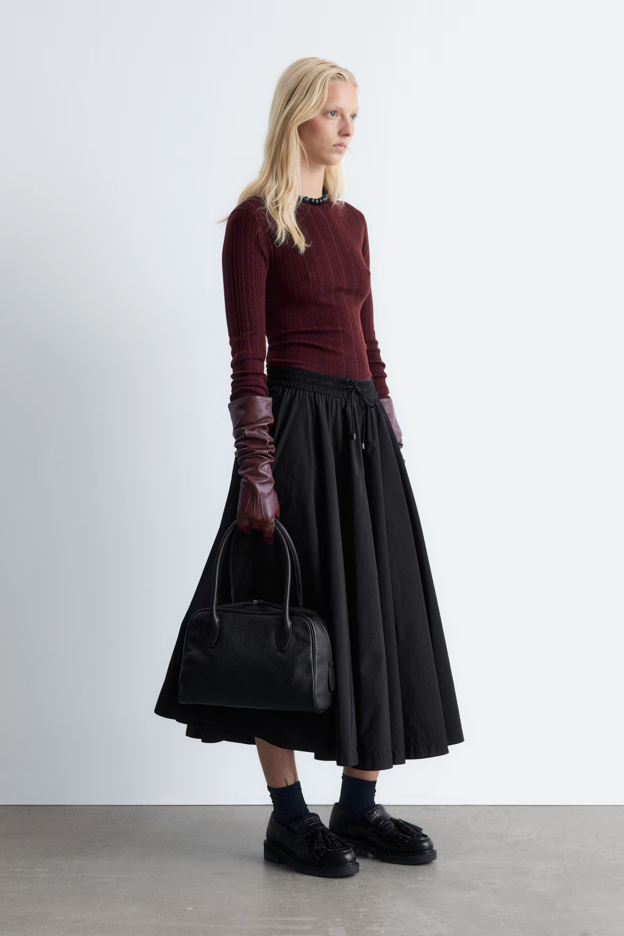 Rib-Knit Wool Boatneck Top | H&M (UK, MY, IN, SG, PH, TW, HK)
