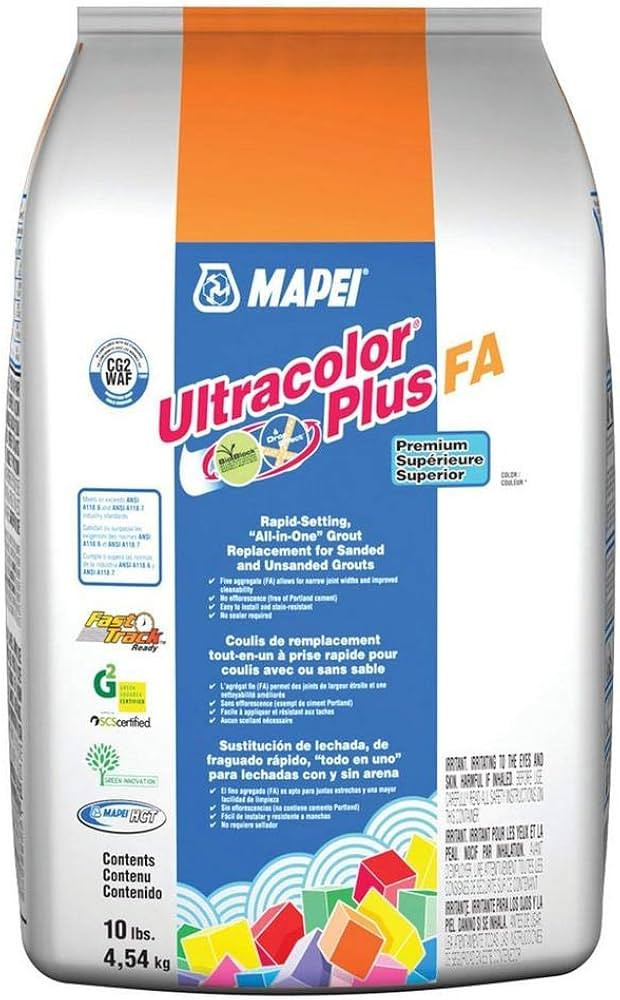 MAPEI Ultracolor Plus FA Powder Grout - 10LB/Bag - (15 Bone) | Amazon (US)