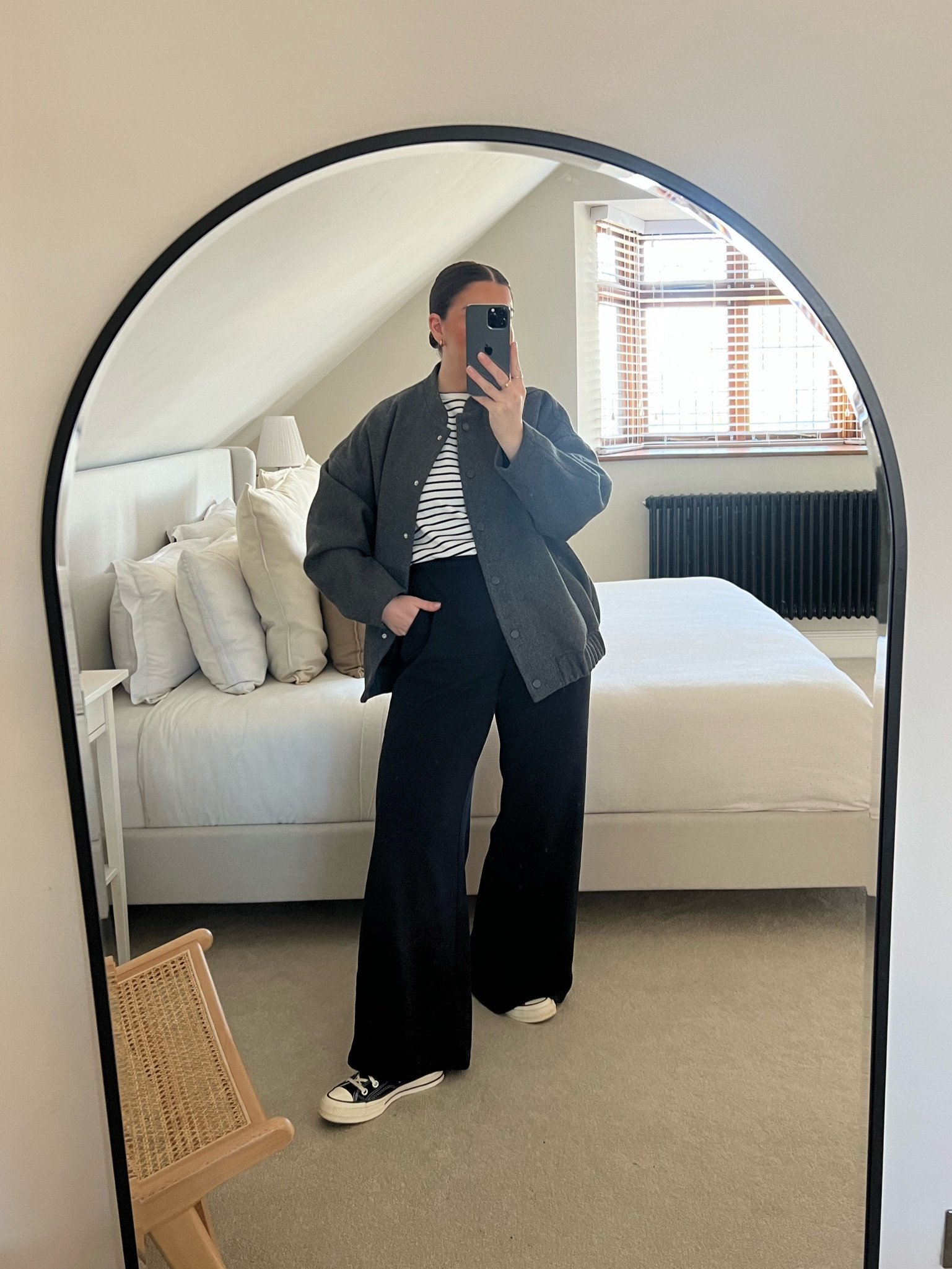 OOTD 🤍

Wearing my favourite M&S jersey wide leg trousers in size 12 petite. 
Super comfortable, stretch waist band, wide leg and amazing quality. 

Tee is primark edit range 
Bomber is also primark 

#LTKSeasonal #LTKfindsunder50 #LTKstyletip