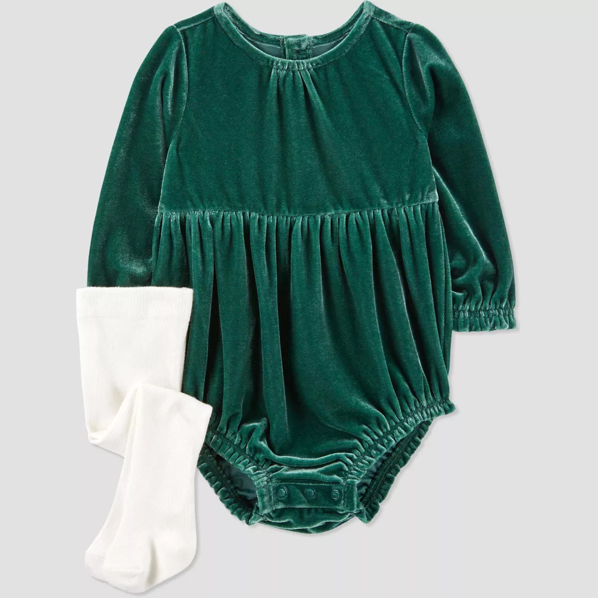 Carter's Just One You®️ Baby Girls' Romper with Tights - Green | Target