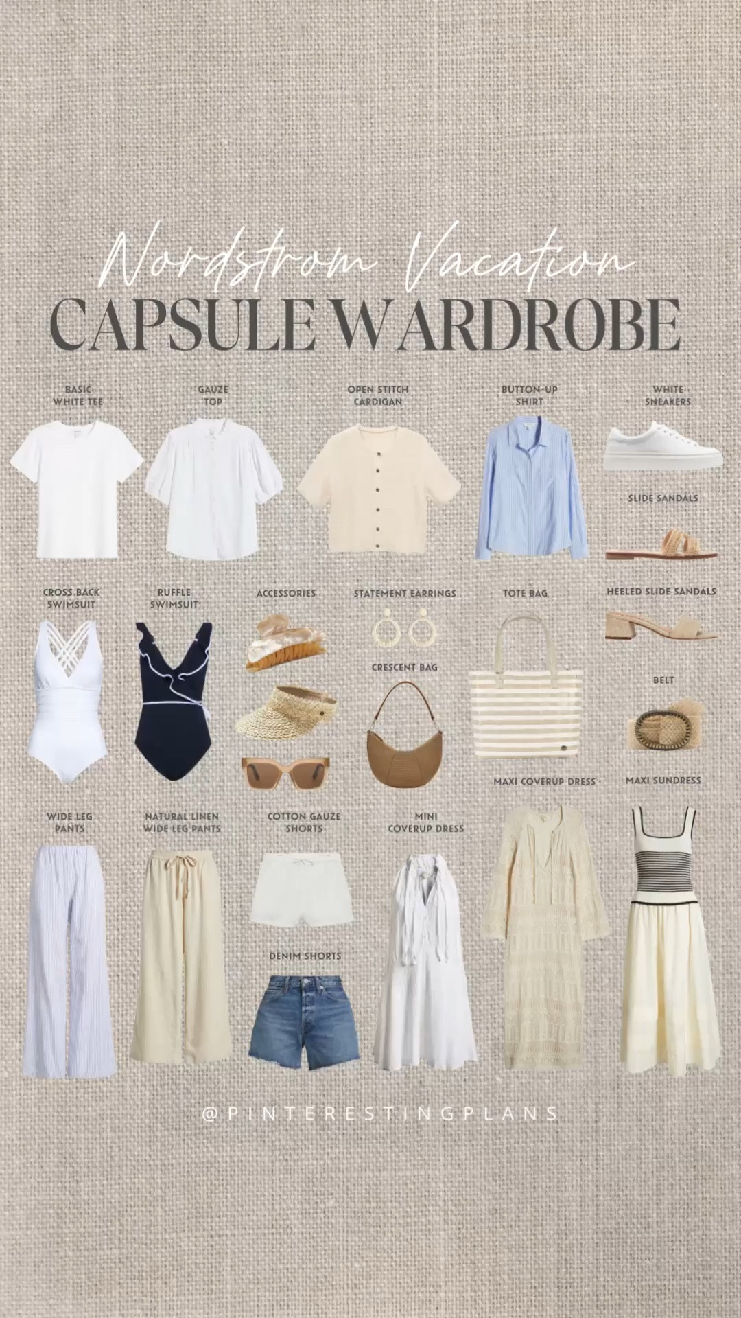 Nordstrom Vacation Capsule Wardrobe 2025!

These coastal inspired pieces are perfect to mix and match to maximize your suitcase space! You can’t go wrong with wide leg linen pants. I also love neutrals and woven textures in a warm weather wardrobe. 

#LTKTravel #LTKSaleAlert #LTKSeasonal