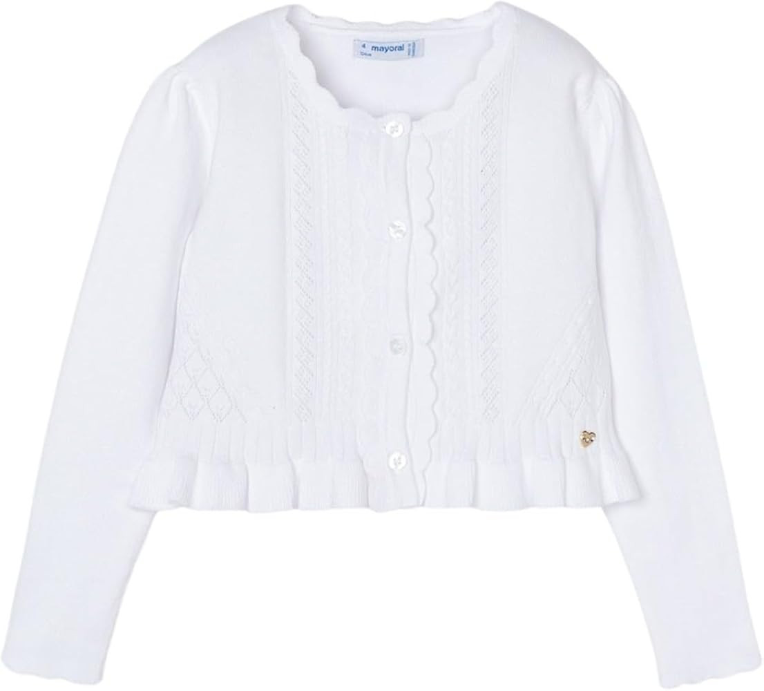 Mayoral Knit Cardigan for Girls White | Amazon (US)