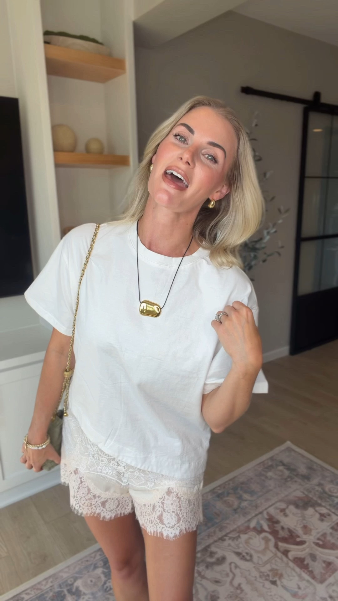 Date night, outfit, back to school outfit – wearing a small in the viral white T-shirt with lace hem detail, and satin shorts. 7.5 in the flip-flop heels #AmazonFashion #AmazonFashionFinds

#LTKootd #LTKSeasonal #LTKmomlife