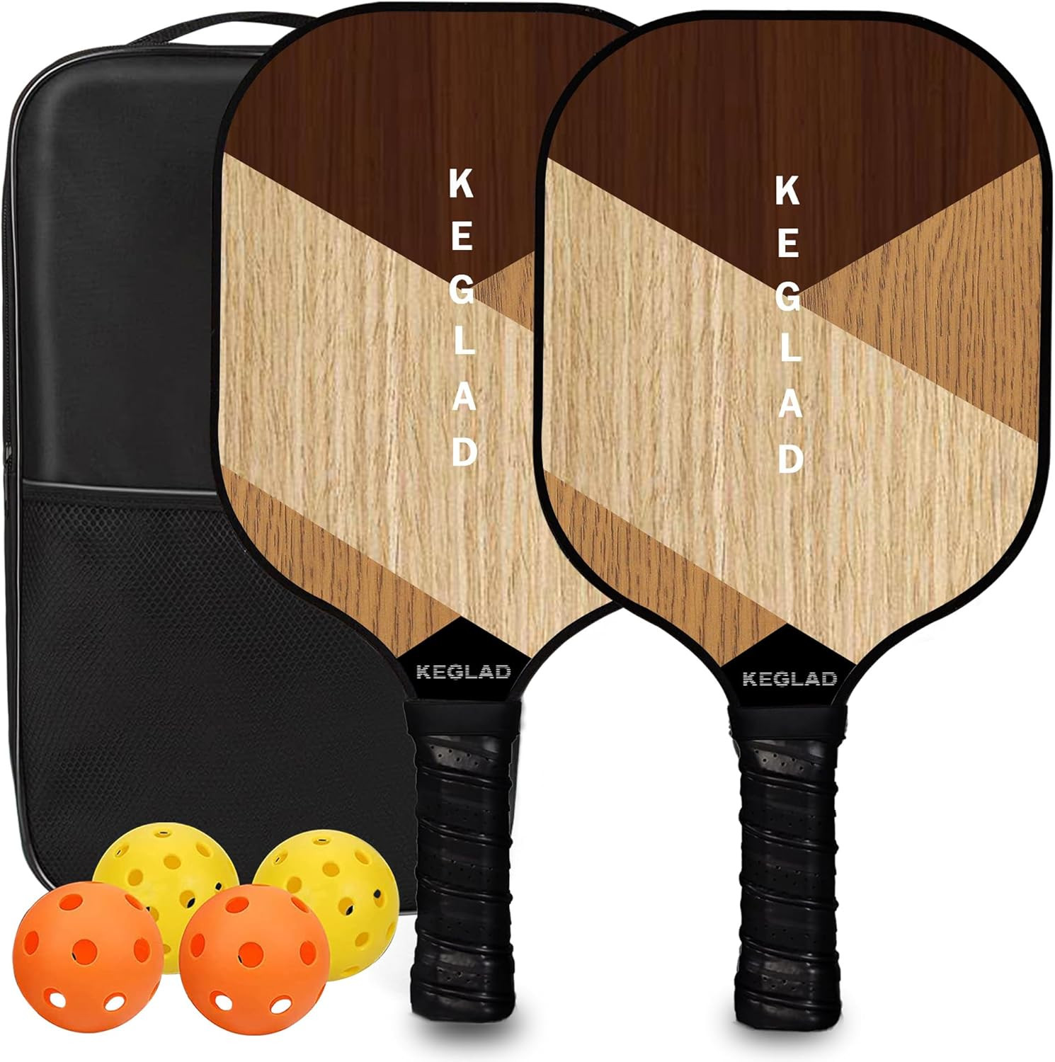 KEGLAD Pickleball Paddles, Graphite Pickleball Paddles Set of 2, Lightweight Pickleball Set with ... | Amazon (US)