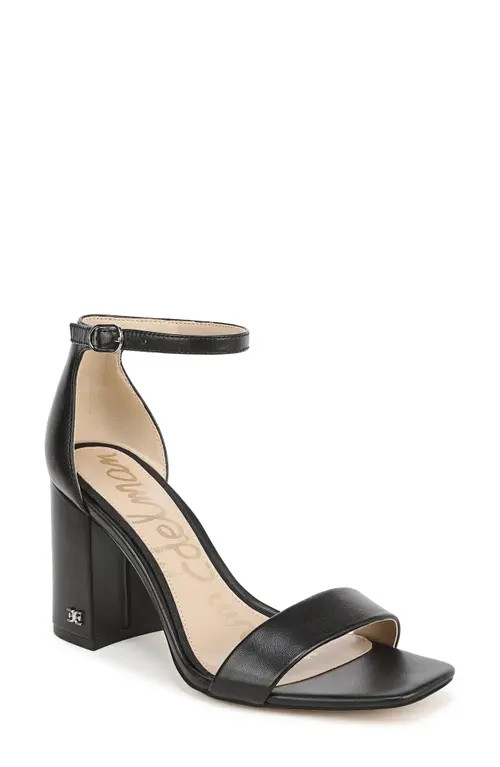 Sam Edelman Daniella Ankle Strap Sandal in Black at Nordstrom, Size 7.5 | Nordstrom