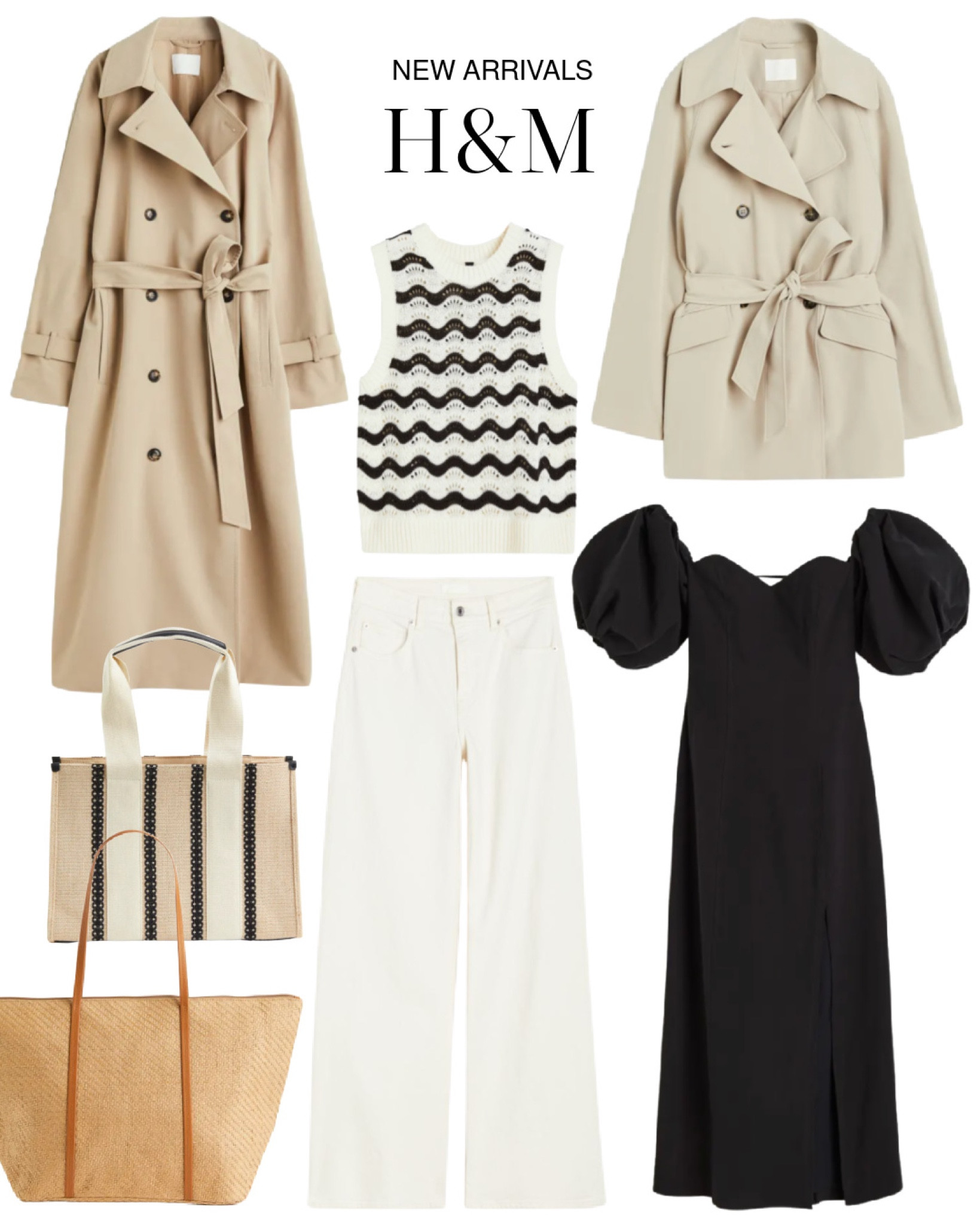 H&M spring new arrivals 🤍 The black dress is giving Mara Hoffman vibes for a fraction of the price! 