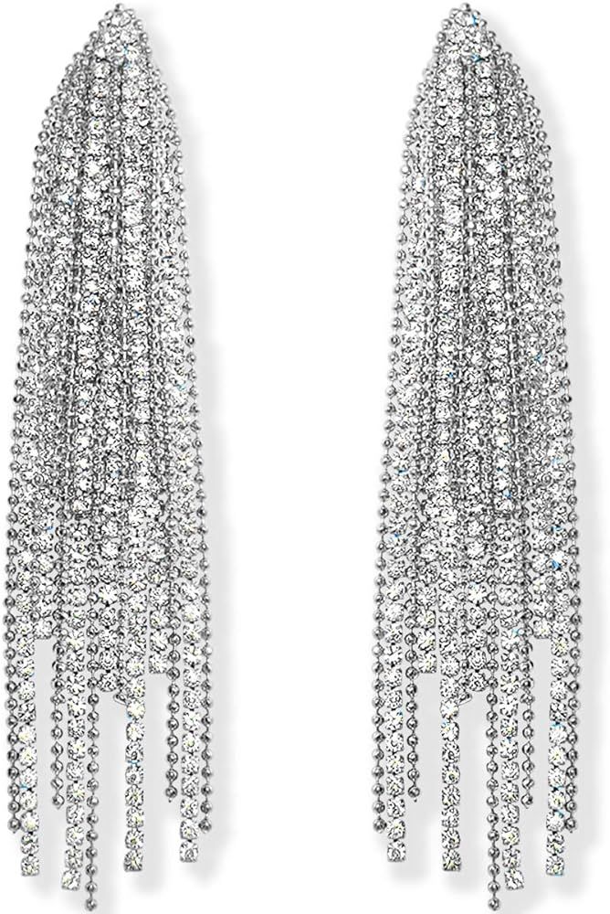 Humble Chic Women's Cubic Zirconia Hypoallergenic Simulated Diamond Crystal Dangle Earrings | Amazon (US)
