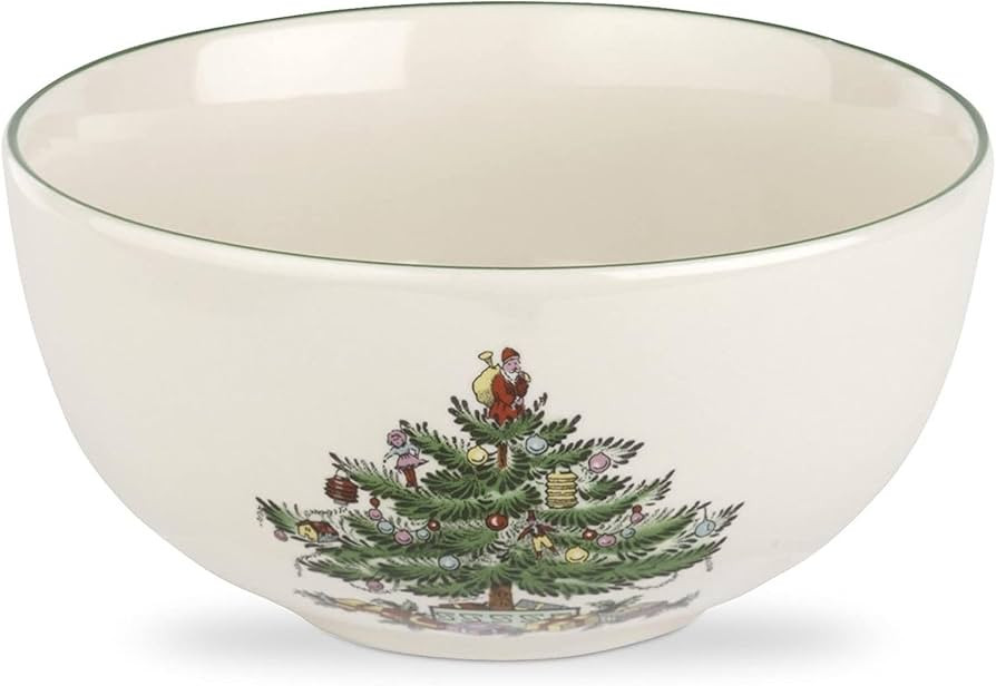 Spode Christmas Tree Large Round 10 Inch Bowl - Porcelain Serving Dish for Salad, Pasta, and Side... | Amazon (US)