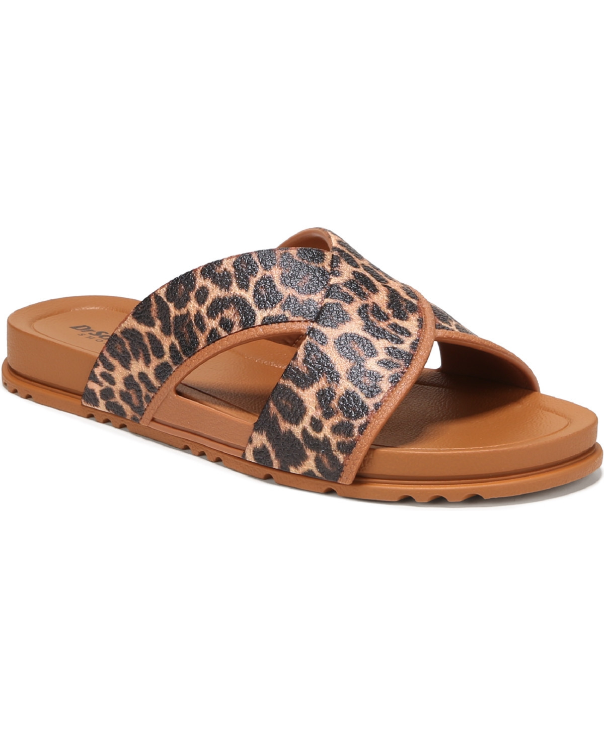 Dr. Scholl's Women's Sun Dreamer Slide Sandals - Brown Leopard Faux Leather | Macy's