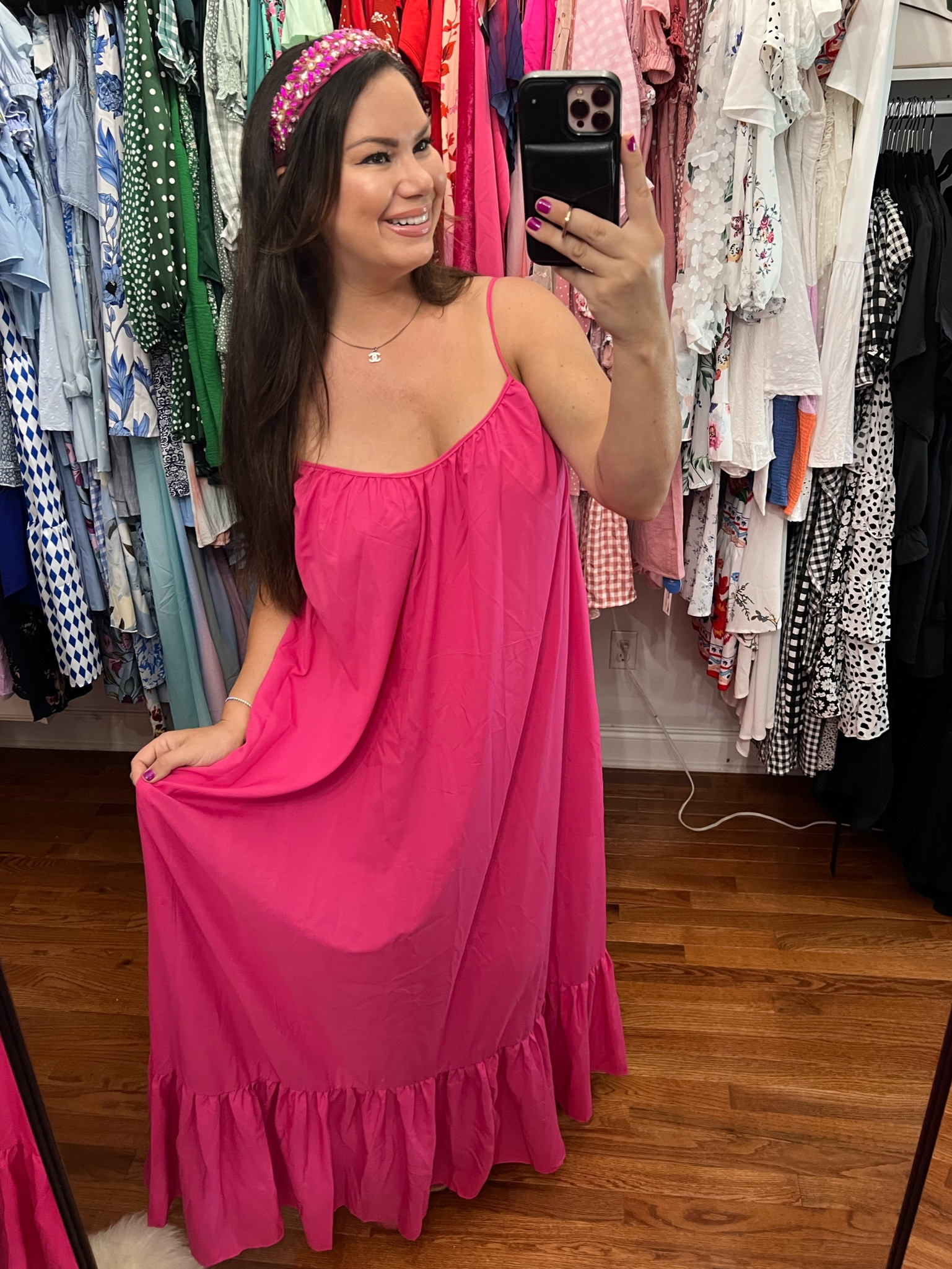Pink dress. Barbie. Barbie outfit. Maxi dress. Summer dress. Vacation dress. 

#LTKstyletip #LTKunder50 #LTKFind