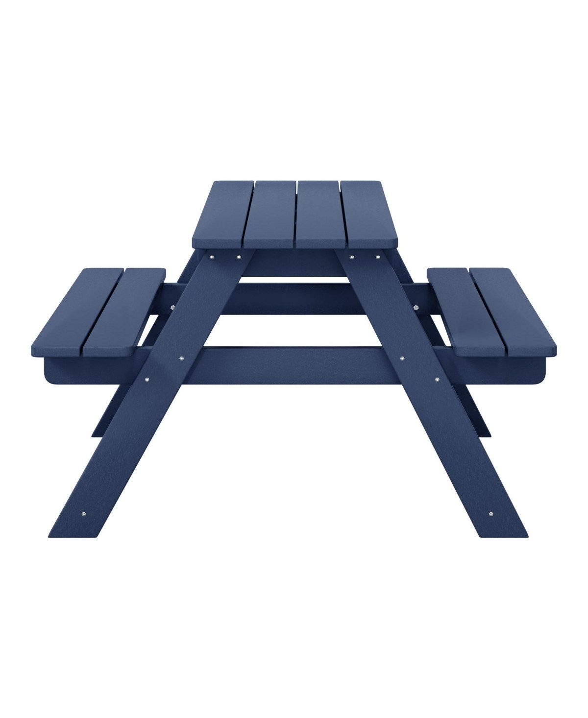 Outdoor Patio Kids Hdpe Plastic Picnic Bench Table - Navy blue | Macy's