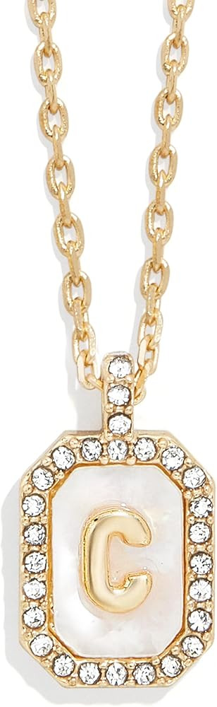 Gold & Mother of Pearl Initial Necklace | Amazon (US)