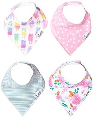 Baby Bandana Drool Bibs for Drooling and Teething 4 Pack Gift Set for Girls “Summer” by Coppe... | Amazon (US)