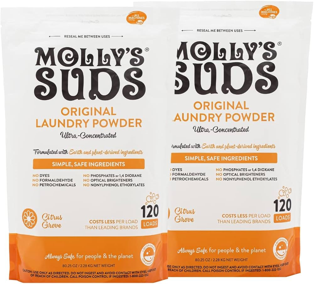 Molly's Suds Original Laundry Detergent Powder | Natural Laundry Detergent Powder for Sensitive S... | Amazon (US)