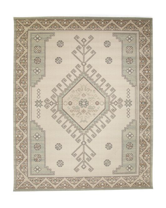 Wool Blend Flat Weave Medallion Area Rug | TJ Maxx