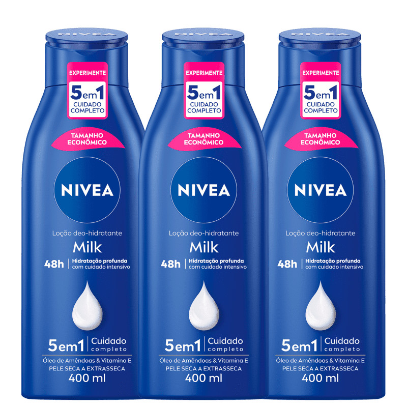 Kit com loções hidratantes para peles secas e extrassecas. Oferece uma nutrição imediata que ... | Beleza Na Web (BR)