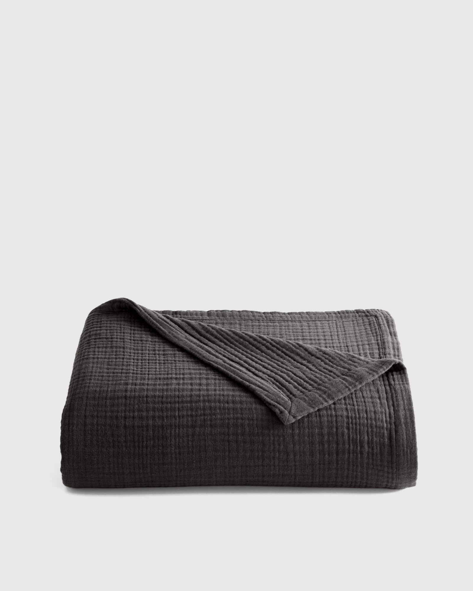 Charcoal Organic Airy Gauze Blanket | Quince