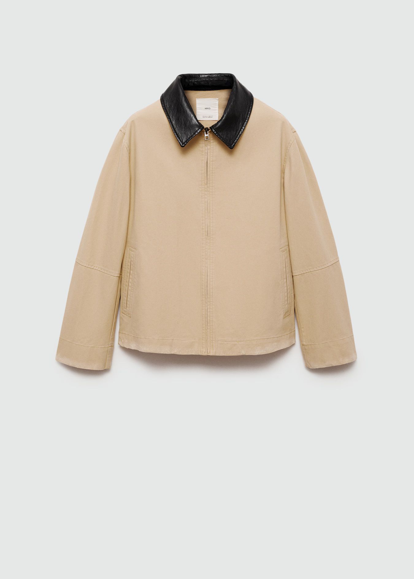 Contrast collar parka | MANGO (UK)