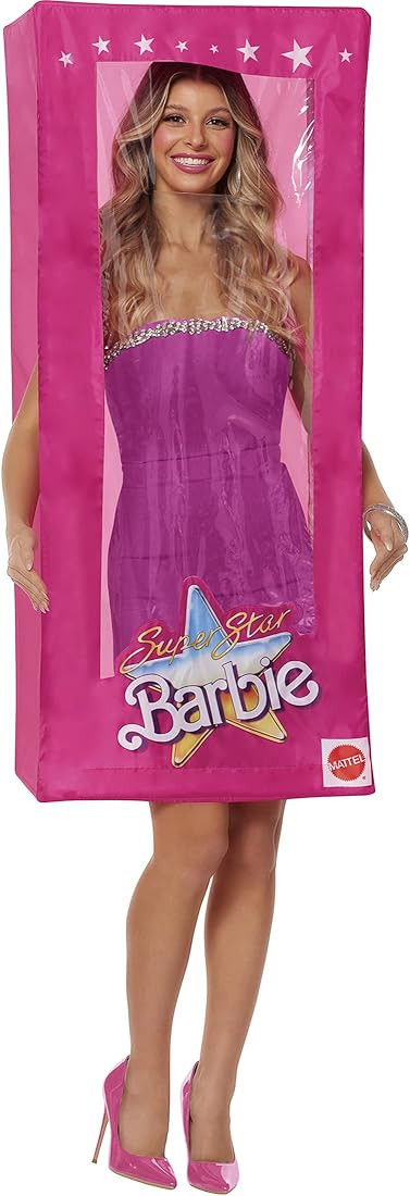 InSpirit Designs womens Inspirit Designs Adult Barbie Box Costume, Multicolored, ONE SIZE FITS MO... | Amazon (US)