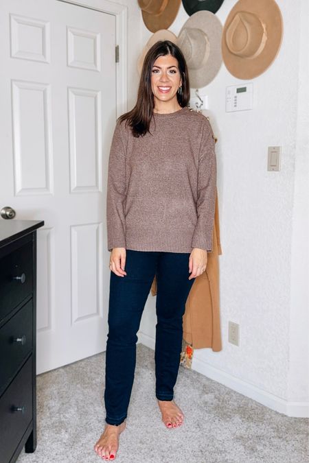Express 40% off sale
Wearing a small in the oversized tunic button sleeve sweater and an 8 long in the slim jeans 
@express #expressparnter #expressyou

#LTKfindsunder50 #LTKmidsize #LTKsalealert