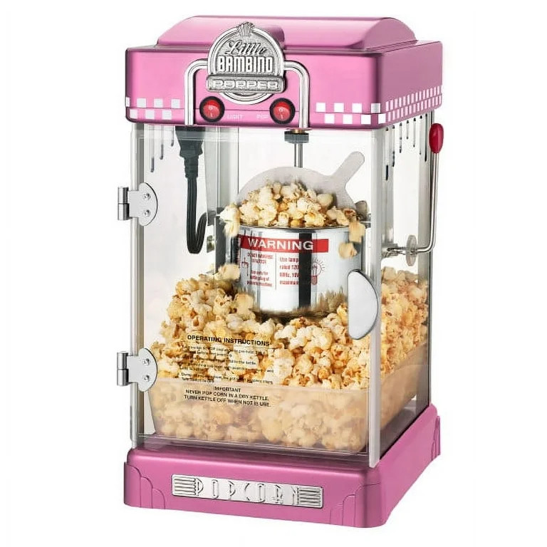 Little Bambino Countertop Popcorn Machine \u2013 2.5oz Kettle with Measuring Spoon, Scoop, and 25... | Walmart (US)