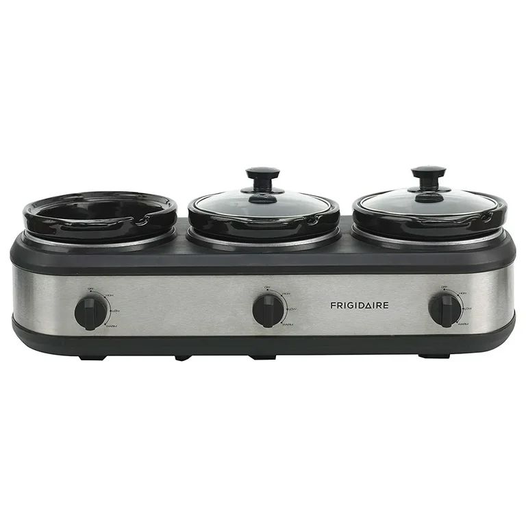 FRIGIDAIRE 3 x 2.5 Qt. Triple Slow Cooker - Stainless-Steel | Walmart (US)