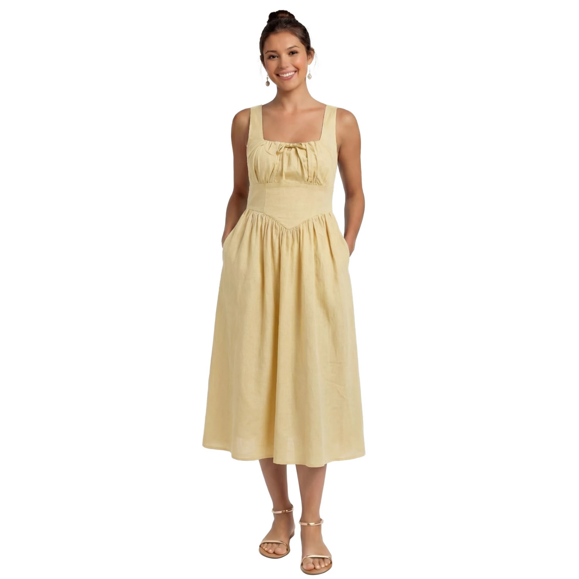 Women's Kittenish Drop Waist Corset Midi Dress | Kohl's