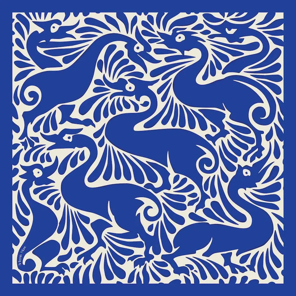 Gloves & Scarves | William De Morgan Fantastic Ducks Electric Blue & Ivory Luxury Silk Scarf 120x... | Debenhams UK