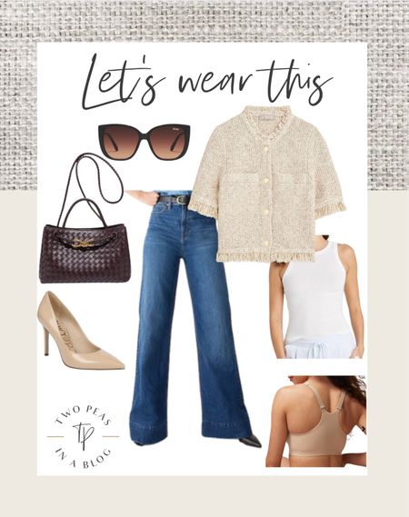 Spring outfit idea. Fringe lady jacket. Wide leg trouser jeans. Style idea. Spring style. 

#LTKSeasonal #LTKstyletip #LTKover40